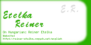 etelka reiner business card
